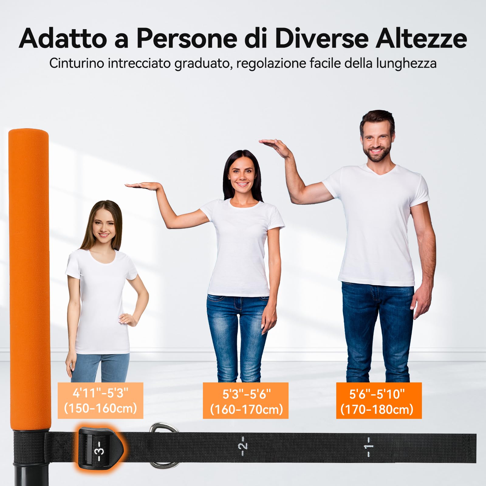 Pilates Bar Migliorato, Kit Pilates Bar di Hommie Con 6 Fasce di Resistenza Fitness (20/40/50 Lbs), Barra Pilates Fitness Staccabile Adatta per Esercizi Fitness, Yoga, Allenamento per Glutei Squat