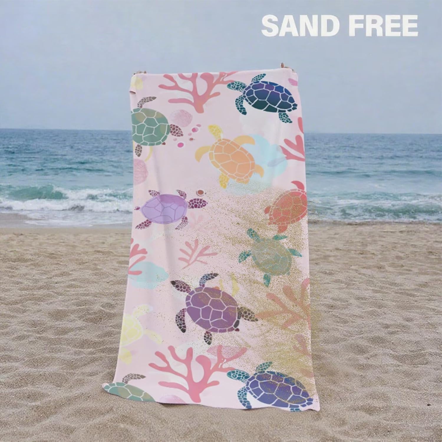 Beach Towel 100x180cm Bath Towels, Quick Dry Microfiber Towel, Sand Free, Super Absorbent, Lightweight, Compact Design, Towels for Bathroom Travel, Pool, Gym, Camping, Beach Vacation Essentials A2-915