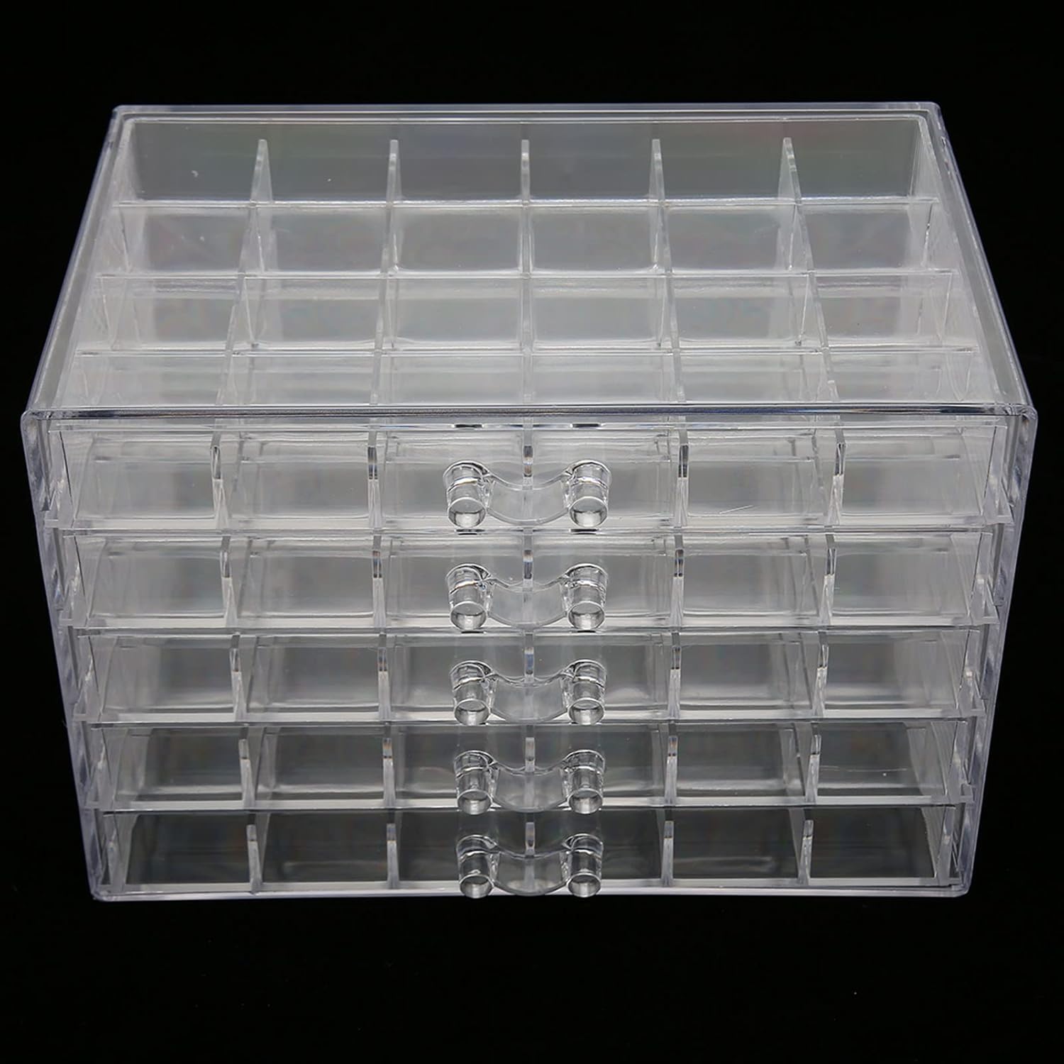 Niiyen 120 compartments plastic sorting box for small parts boxes storage, 5 layer storage box, transparent jewelry organizer box for earrings, seeds, beads