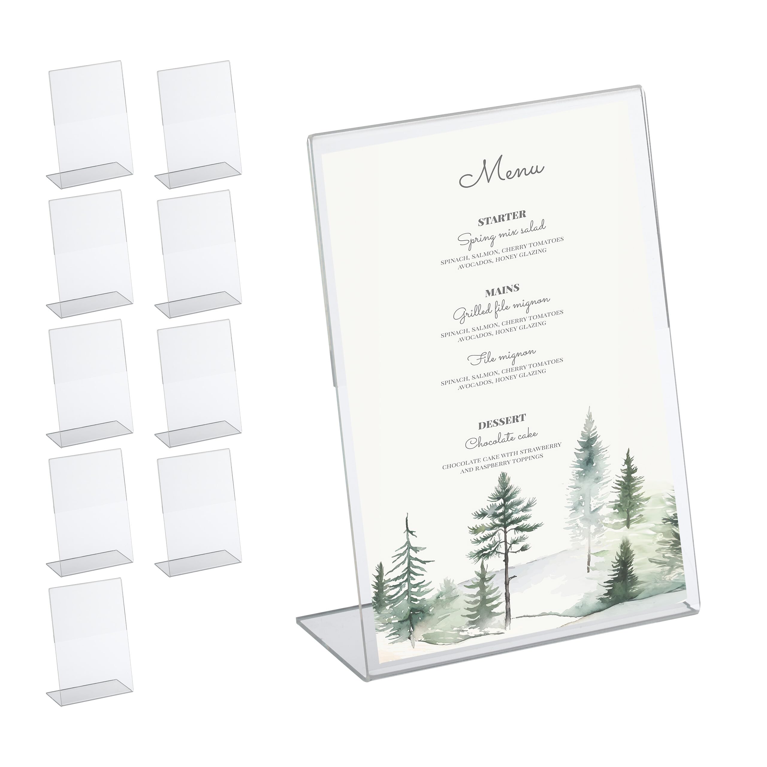 Set 40 Cartelli Segnaposto In Acrilico Trasparente Con Supporti - 10x15 Cm - Per Matrimoni, Feste E Banchetti - 2
