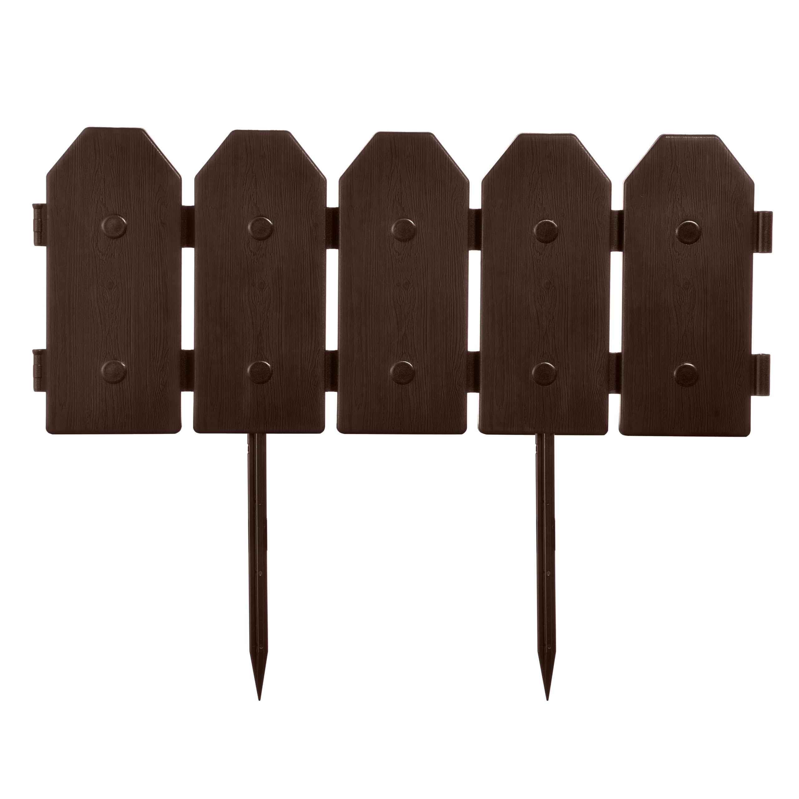 Bordure de jardin Evelyne en bois avec oreilles de chien pour pelouse et aménagement paysager