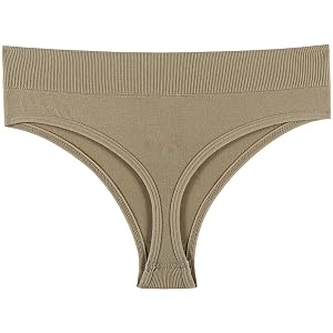 Loodgao Womens Seamless Thong Panties Stretchy Spandex Bikini Underwear Breathable G-Strings
