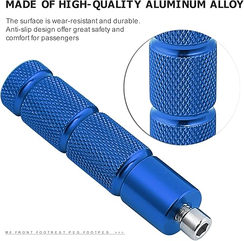 Miniatura 8 de Mokuo Piernas ajustables para motocicleta CNC M8 para la mayoría de los modelos principales aptos para YAMAHA Honda Suzuki - NEGRO