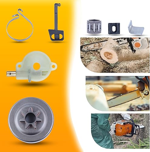 Miniatura 5 de Bomba de aceite de tambor de embrague Placa de barra de freno Kit de barra de estrangulador para motosierra Husqvarna 142 137 136 36 41