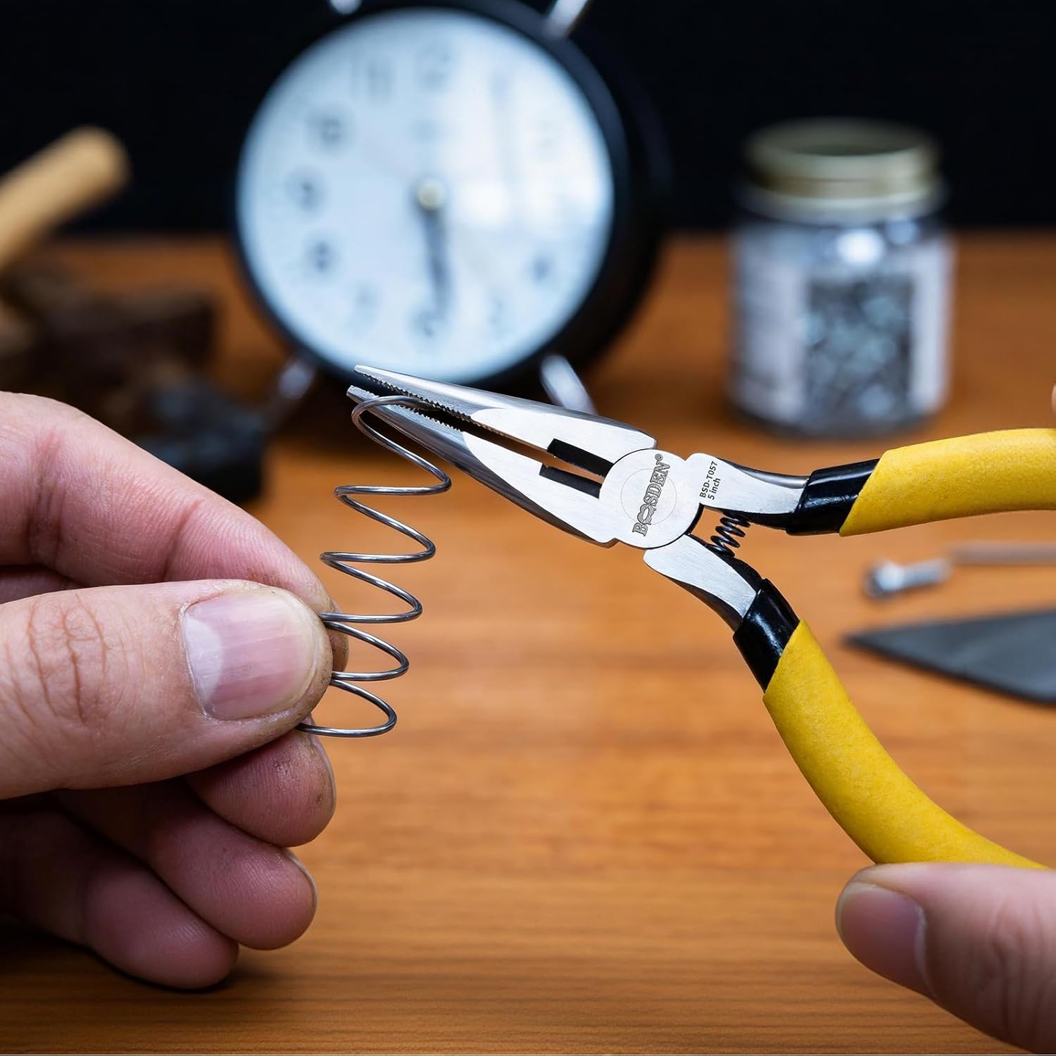 BOOSDEN 5" Needle Nose Pliers-10 Pack, Jewelry Pliers Set with Side Cutter, Mini Fine Tip Precision Pliers for Jewelry Making, Electronics, Craft, Beading - Bulk Classroom Set for Teachers & Hobbyists