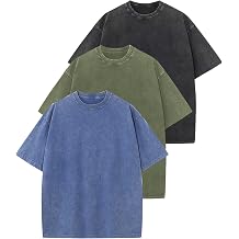Arssm Men Oversized T Shirts Vintage Tee Loose Fit Short Sleeve Casual Streetwear Baggy Washed Unisex Tops