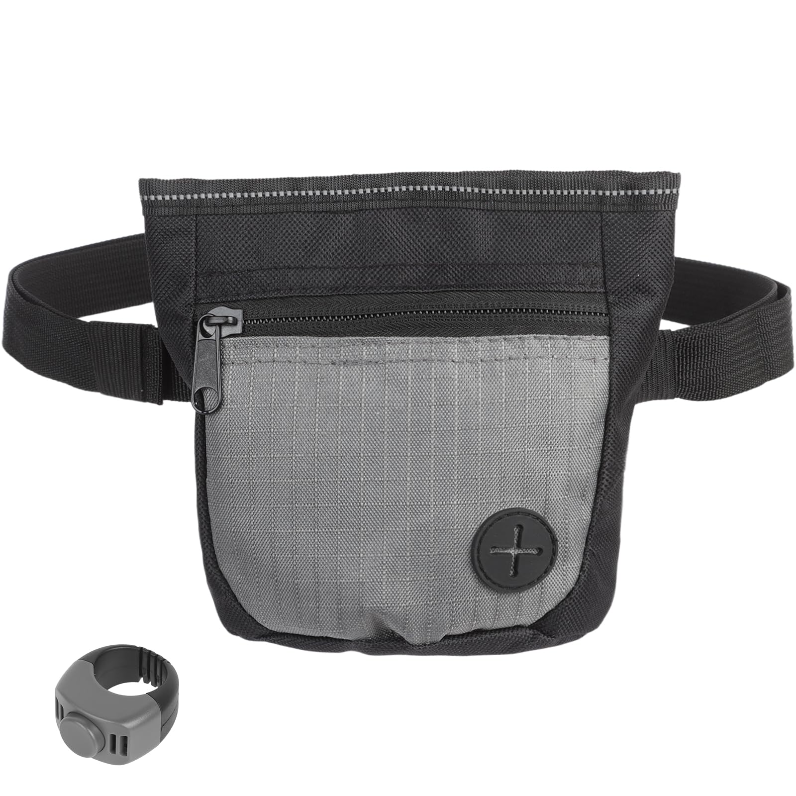Bolsa de golosinas para perros con clicker y dispensador impermeables