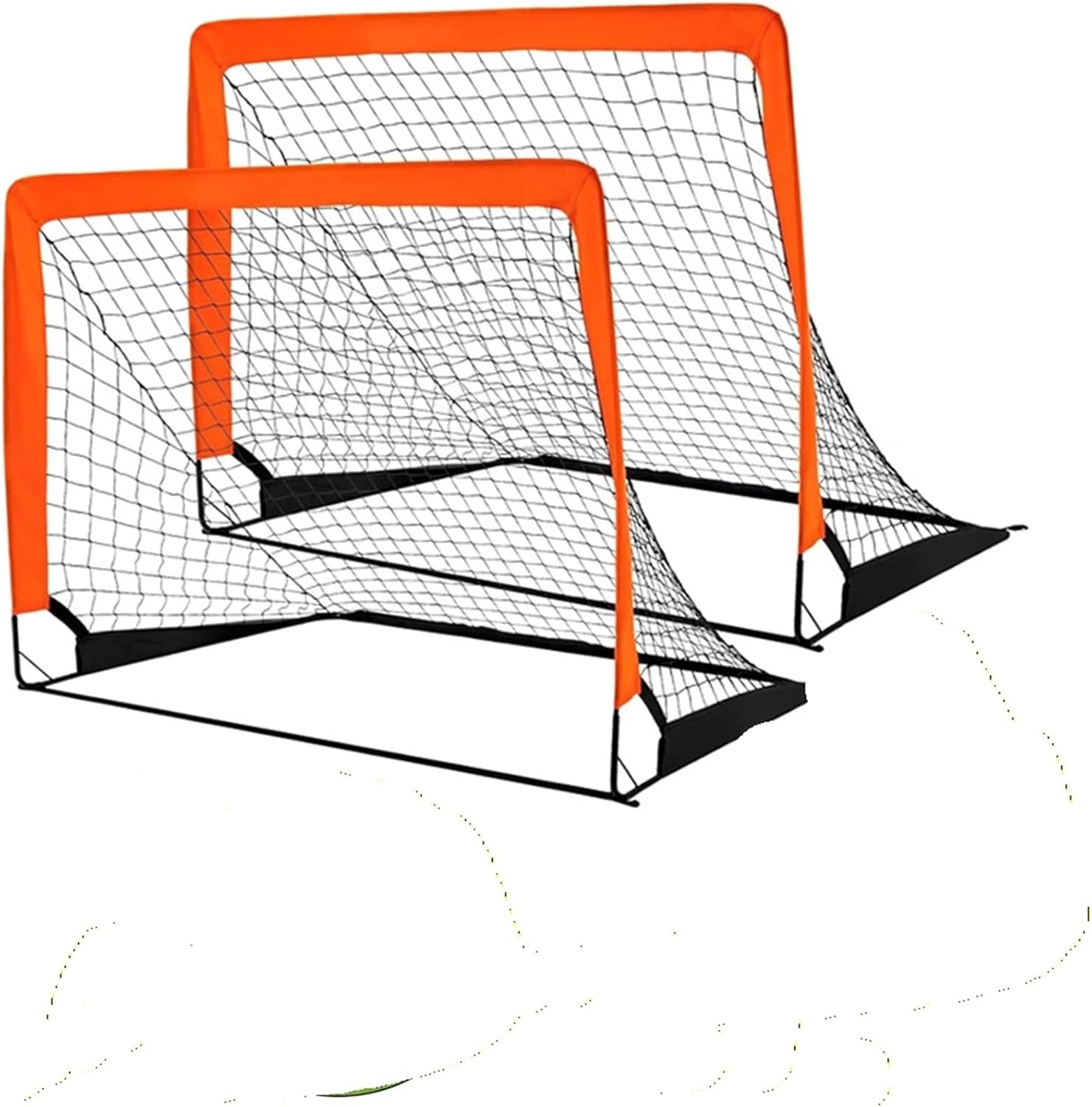 Compatible for 2Pcs Portable Soccer Goals Set Backyard Football Net Indoor Outdoor Training Equipment