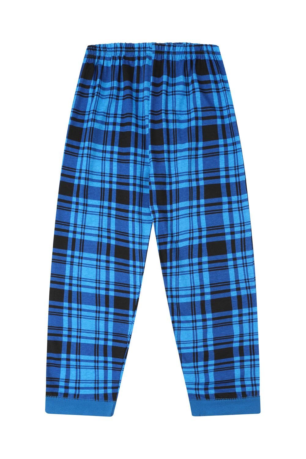 ThePyjamaFactory Long en Pyjama Long Coton Carreaux Bleus pour Garçon