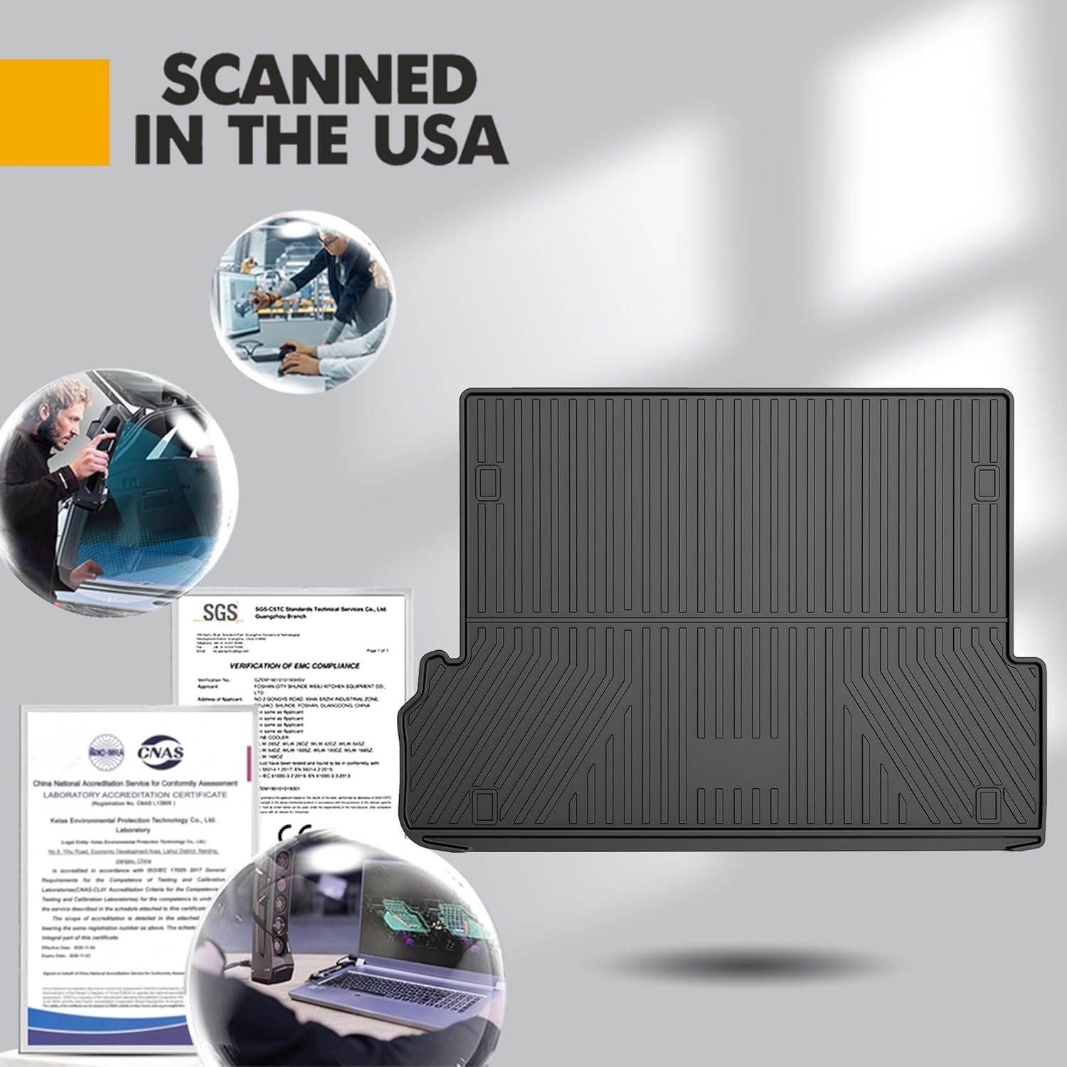 Trunk Mat for Lexus GX 460 2010-2023 - Custom Fit TPE Non Slip Cargo Liner - All Weather Guard Trunk Liner - 3D Shaped Laser Measured Cargo Mats for 2010-2023 Lexus GX GX460 - Image 7