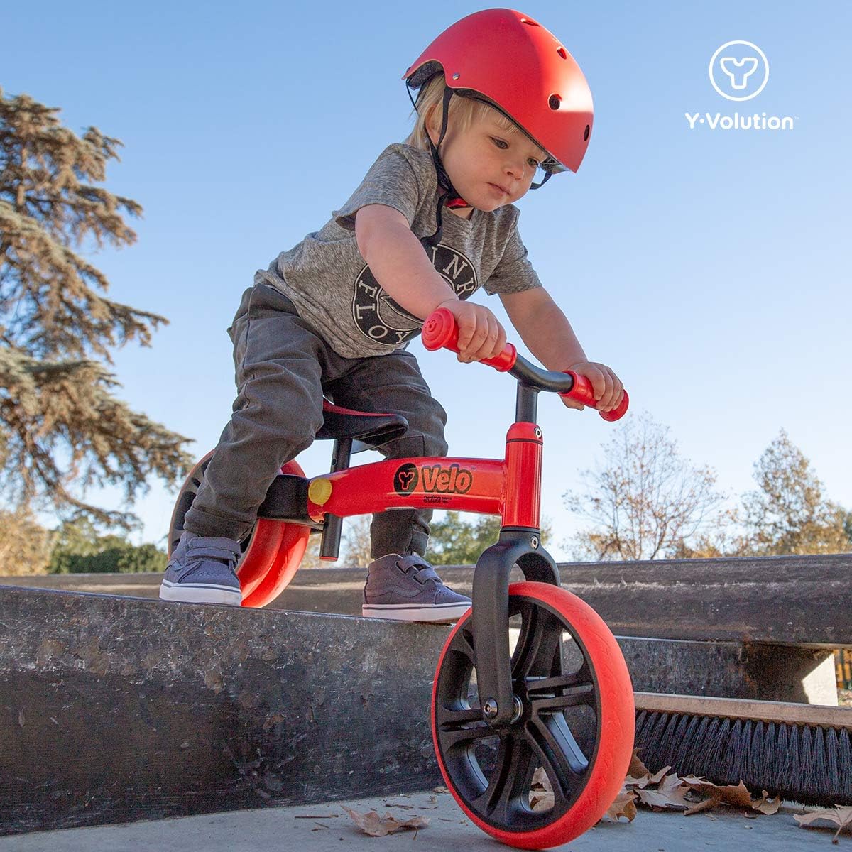 Yvolution Y Velo Junior Toddler Bike | No-Pedal Balance Bike | Ages 18 Months to 4 Years (red New), Small : Toys & Games