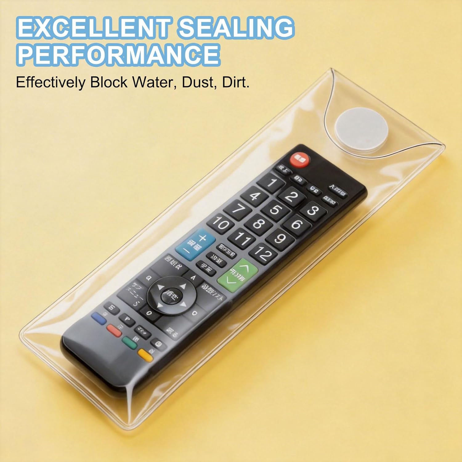 2Pcs Remote Control Cover Protector (7" x 2.4") Transparent Waterproof Flexible Protective Sleeve Wrap Bag Universal TV Controller Protective Case for Air Conditioning Television