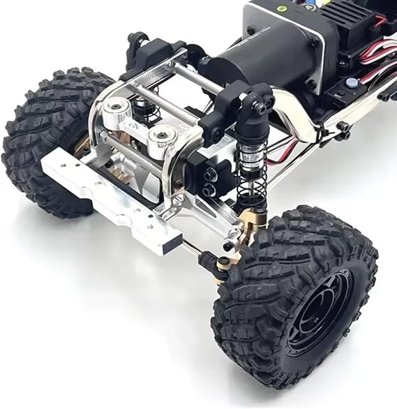 RC Car Parts Compatible With MJX For Hyper Go H12Y H12+ 1/12 RC Car Upgrade Parts Replacement Accessories Metal Front Collision Avoidance Parts(Silver)