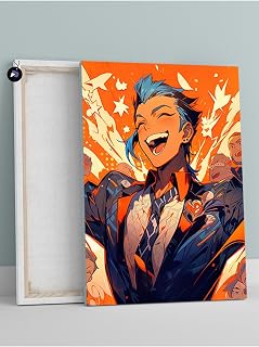 Postermanya (pster305) Blue Hair Style Manga Anime Kanvas Tablo 21 x 30