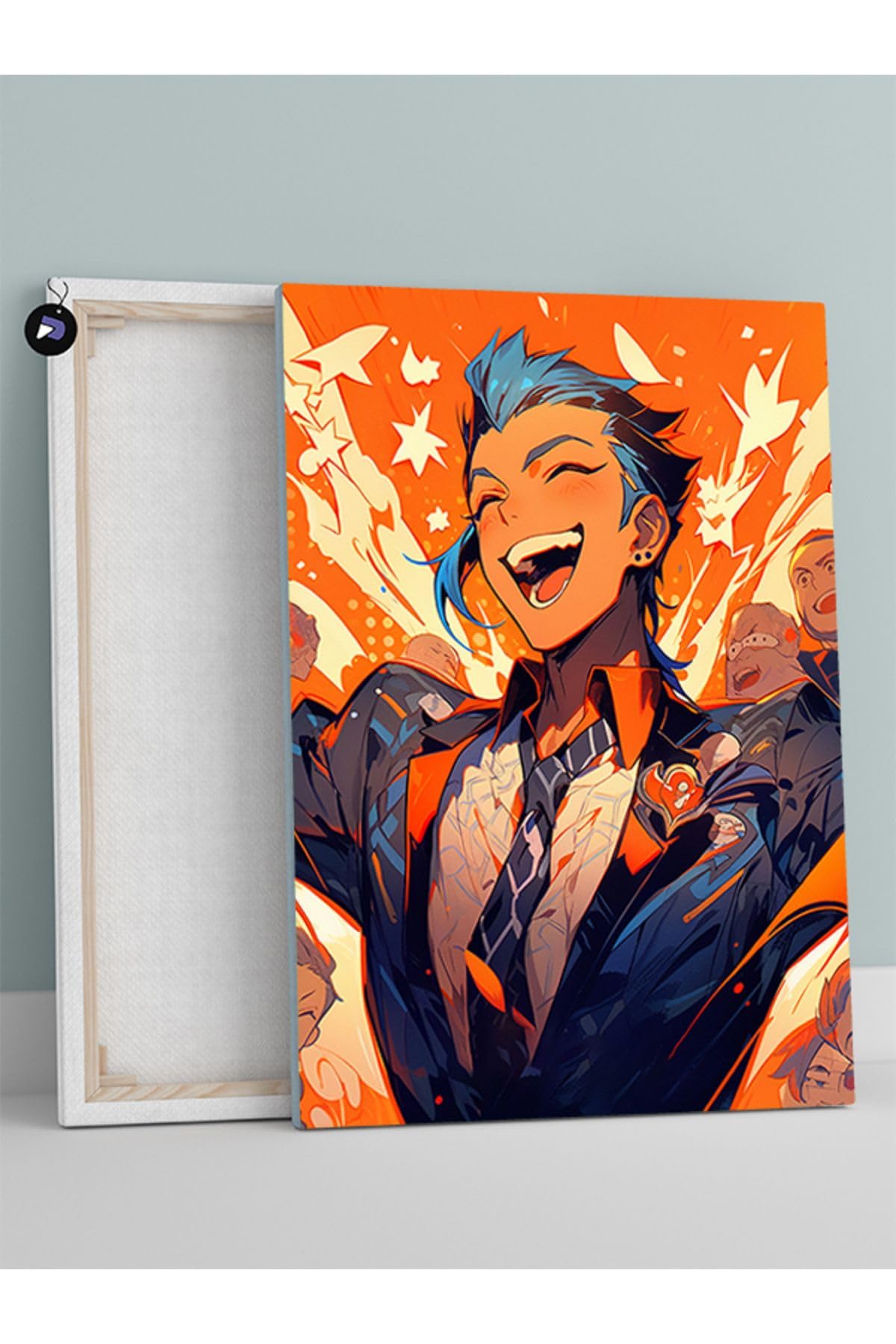 Postermanya (pster305) Blue Hair Style Manga Anime Kanvas Tablo 21 x 30