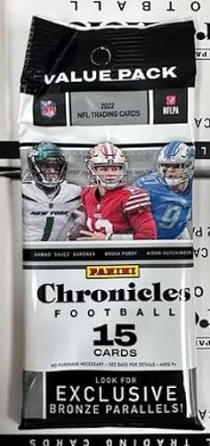 2022 Panini Chronicles NFL Football Value Fat Pack FACTORY SEALED Look for Rookies of Brock Purdy, Kenny Pickett, Sauce Gardner, Garrett Wilson and