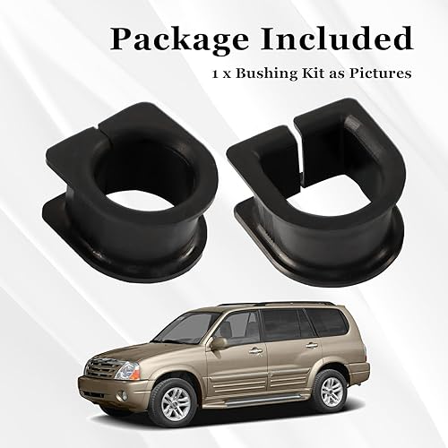 Miniatura 6 de Kit de bujes de montaje de piñón y cremallera de dirección negro compatible con Suzuki XL-7 2.7L 2004 2005 2006, Suzuki Grand Vitara 2.5L 2004 2005,