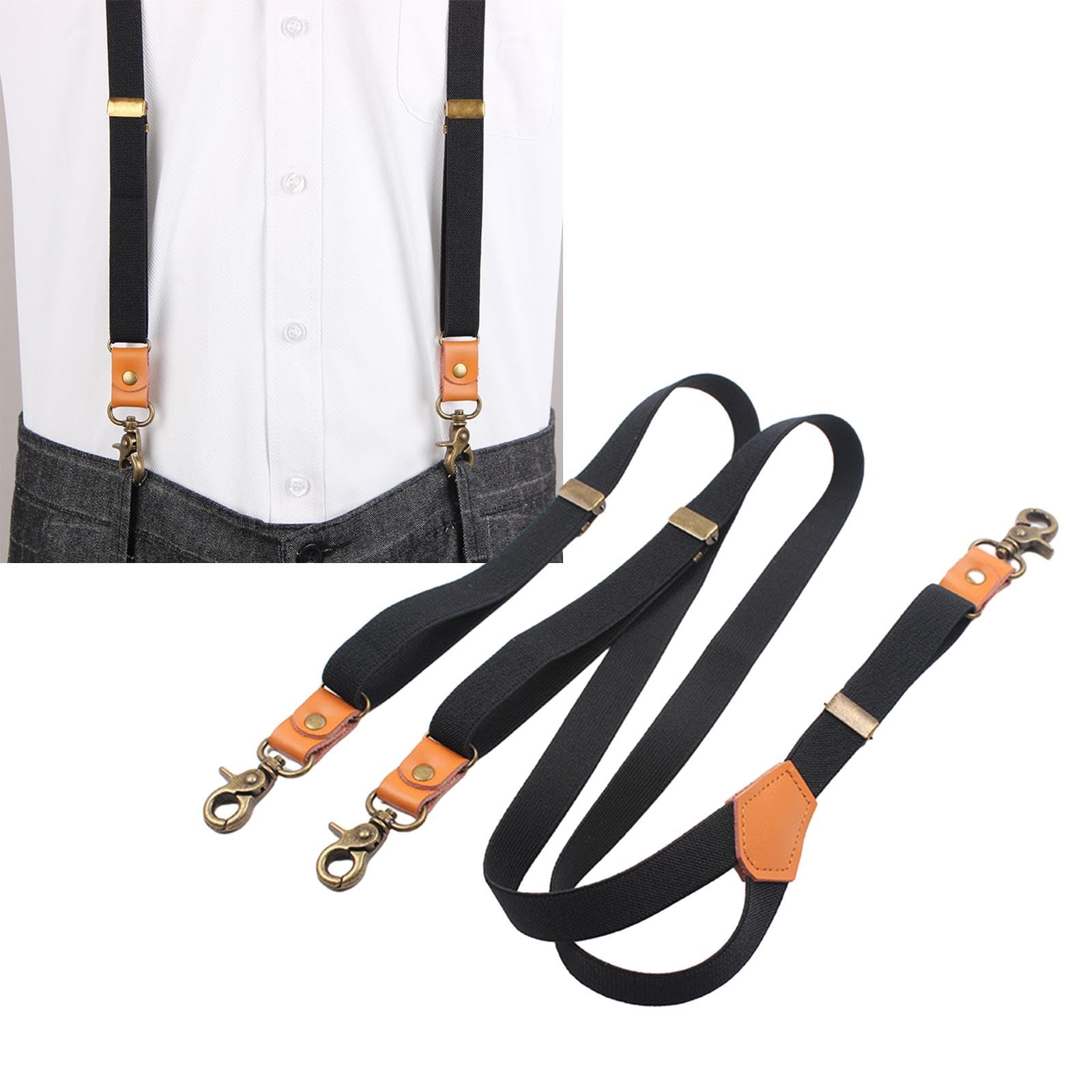 2 Bretelle Da Uomo Resistenti con Chiusura a Y, Alla Moda E Regolabili, per Uomo E Donna.