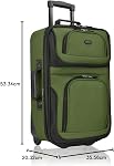 U.S. Traveler Unisex-Adult Lightweight Rolling 20" Carry on Luggage Softside Suitcase Luggage Set