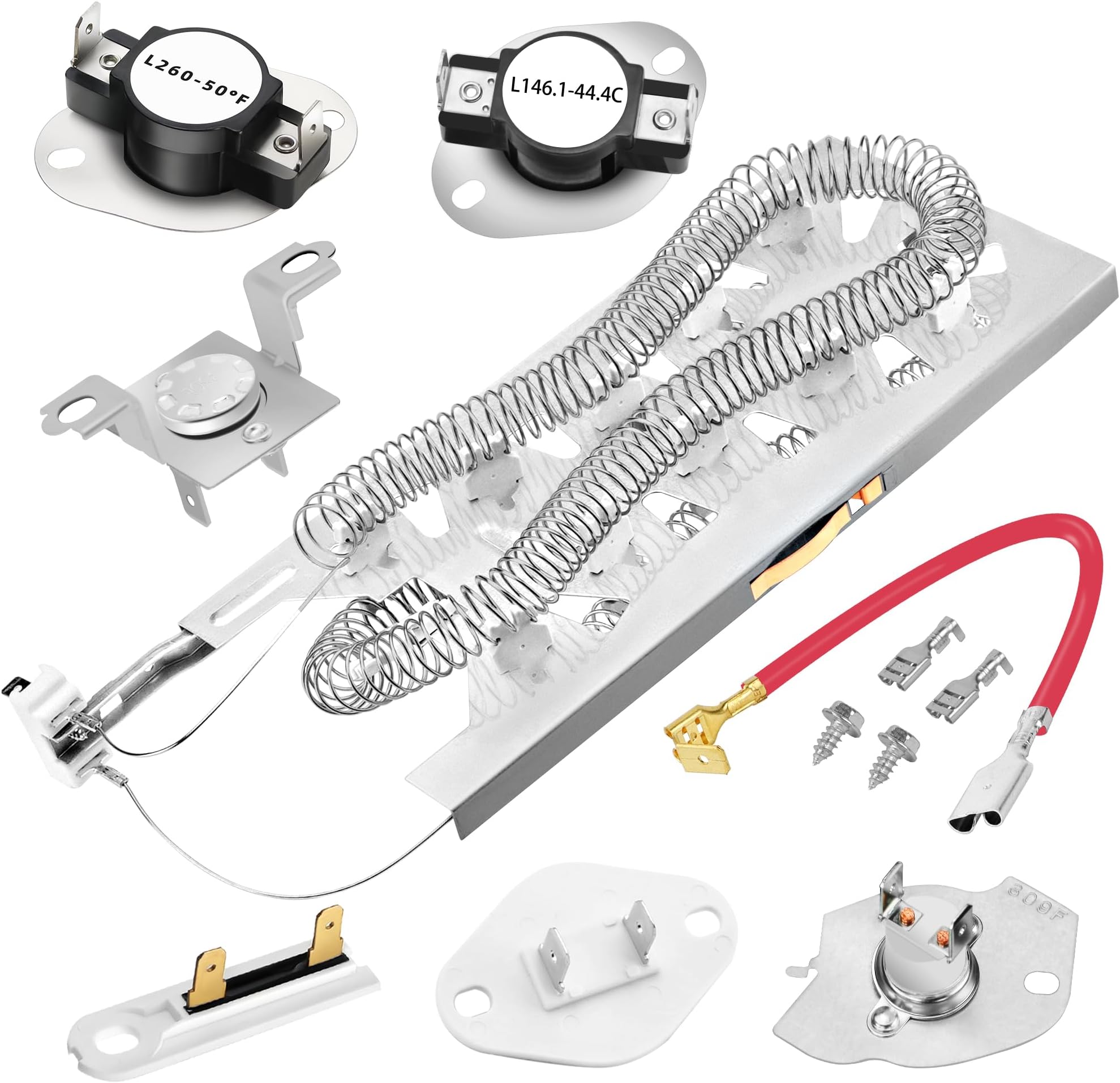 【Upgraded】WP3387747 3387747 Dryer Heating Element for Whirlpool Cabrio Duet Kenmore Elite Maytag bravos xl Dryer WED5100HW1 WED5500XW1 WED5700AC1 WED6120HW1 WED6620HW1 MED5500FW1 MED6230RHW1