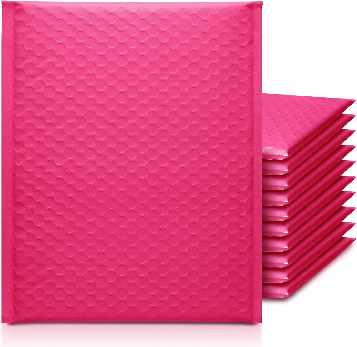 KeePack Hot Pink Poly Bubble Mailers 8.5x12 Inch 25 Pack