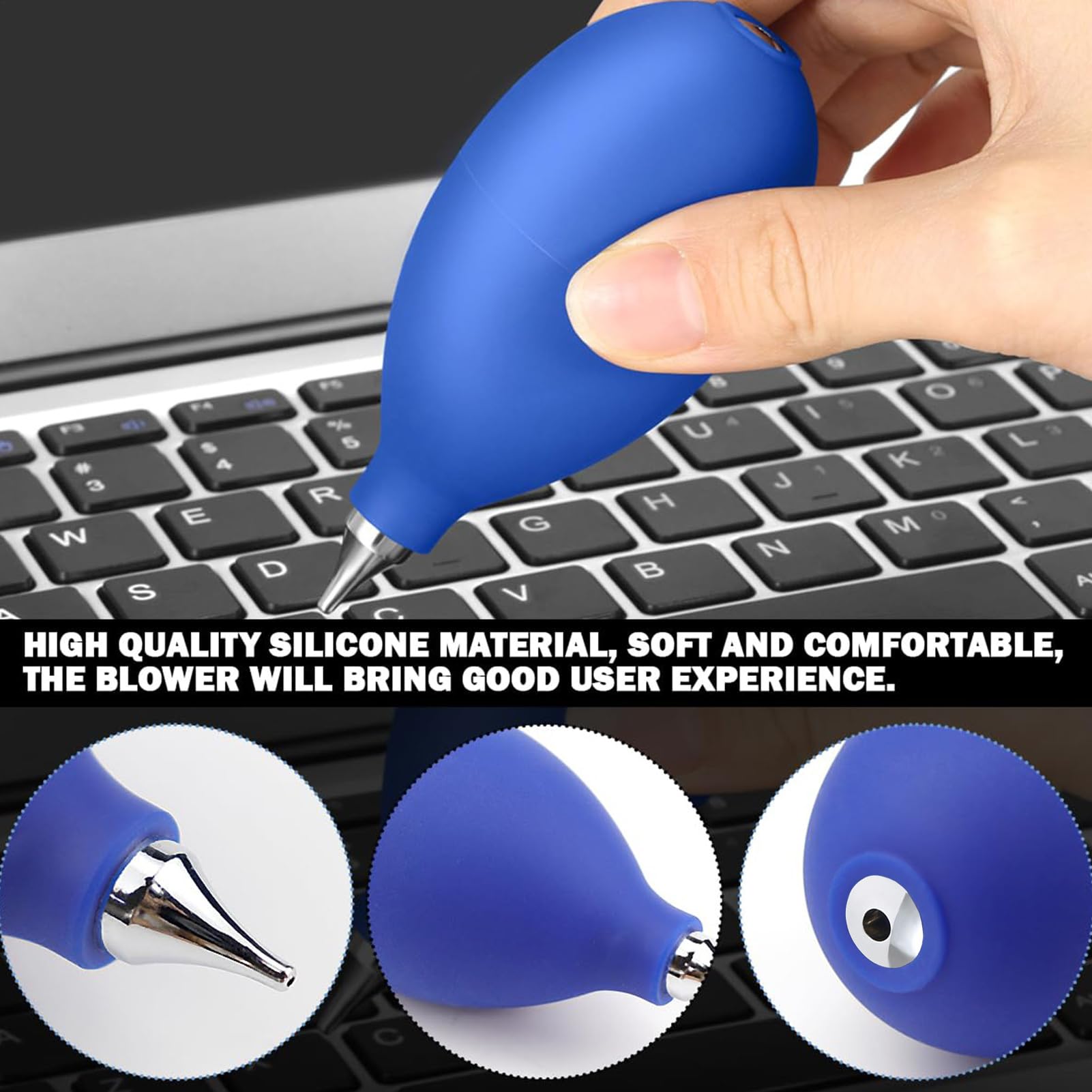 Air Blower, Rubber Bulb, Dust Cleaner, 3.74in Manual Squeeze, Gentle Pressure for Camera Lens, Keyboard Gaps, Electronic Devices, Photography Tools, Office Gear, Precision Cleaning