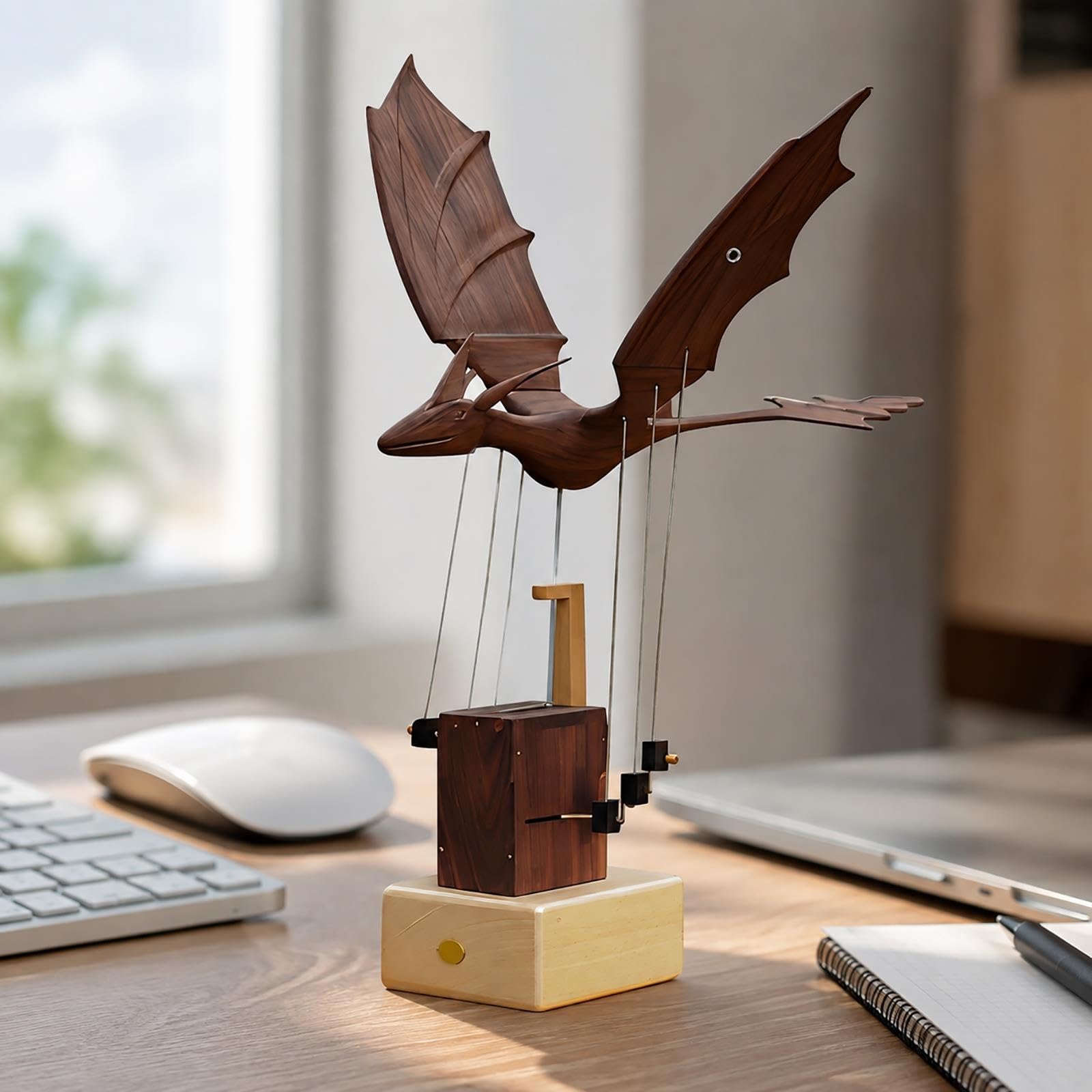 Modelo de autómata de dragón de criatura mítica occidental de madera
