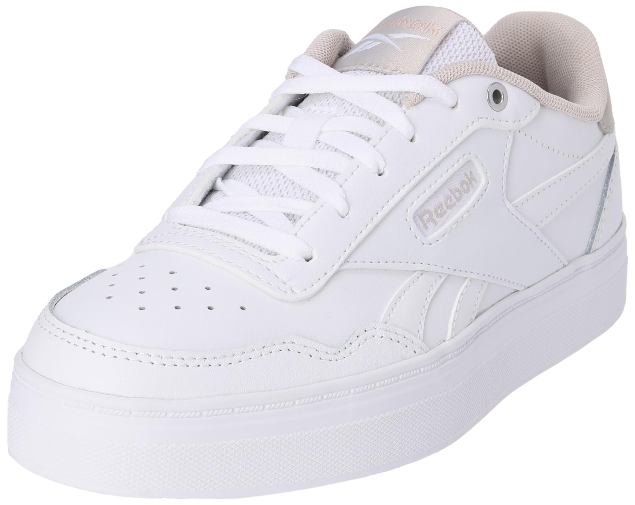 Reebok Female Adult Court Advance Bold FTWWHT/MOONST/PINSTU 3.5