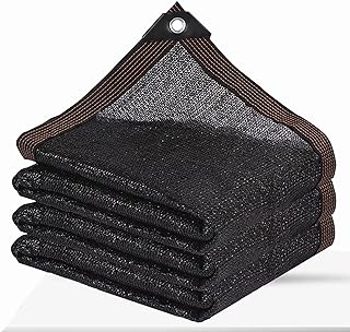 Schattentuch, Garten-Schattennetz mit Ösen, für Außenbereich, Sonnenschutz, für Pergola, Terrasse, Pflanzen, Gewächshaus, Hühnerstall, Schwarz, 90 % Schattierungsrate (3 x 4,9 m)