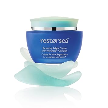 Restorsea Restoring Night Cream Hydrating Cream for Normal to Dry Skin Supports Overnight Skin Renewal & Radiance With VibranseaTM Complex & Wild Oat Clean, Non-Toxic, Hypoallergenic 1.7oz