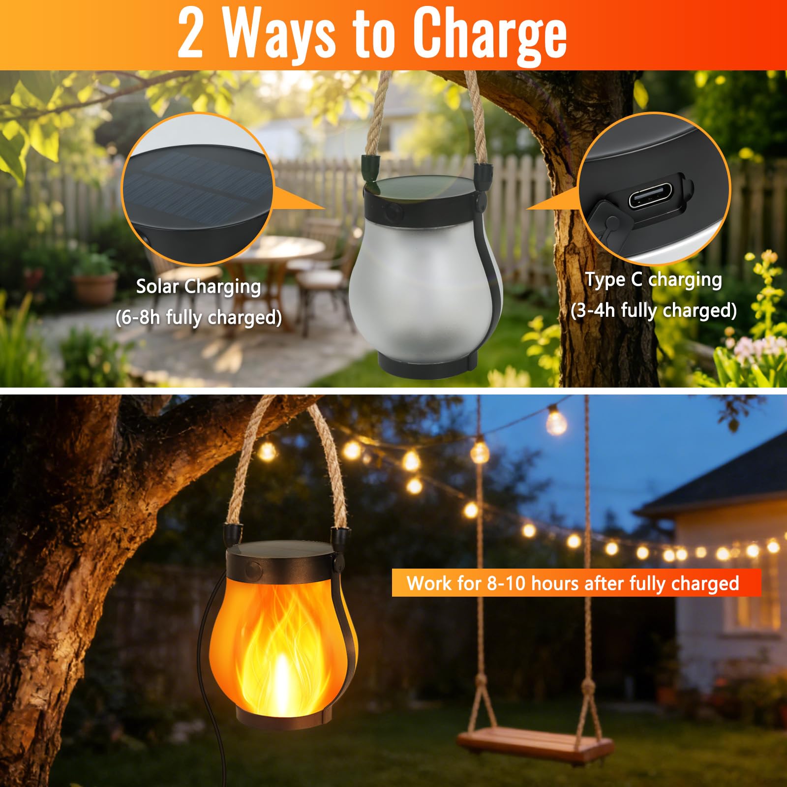 Farol solar para exteriores