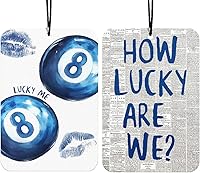 Vista 12 de Ambientador de Coche Retro con Lazos de Leopardo 4 Piezas, Accesorios de Coche con Estampado de Guepardo Bola 8 de la Suerte para Interior, Lazos