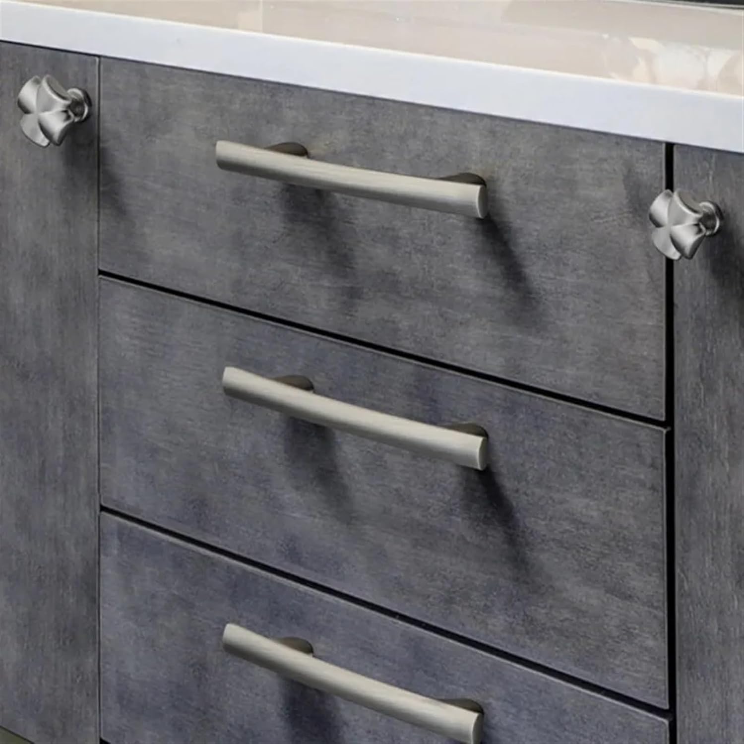 Copper Brushed Cabinet Door Handles Drawer Knobs Kitchen Cupboard Wardrobe Door Pulls Furniture Hardware 2Pcs(Copper Brushed knob)