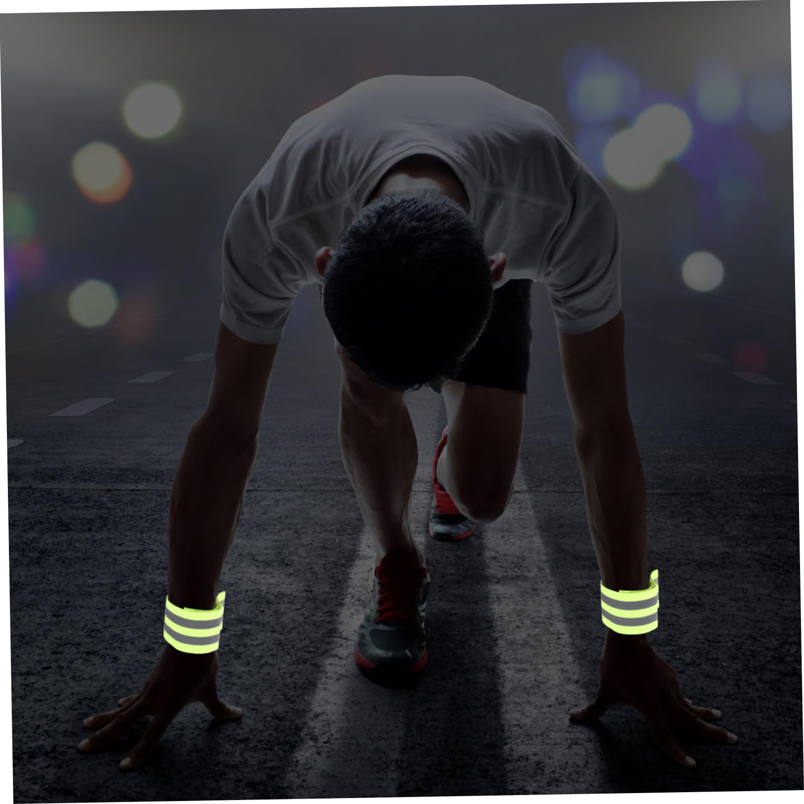 UPKOCH Cinturino da Polso Riflettente Bracciali Gear Riflettente per I Corridori Notte Attrezzatura A Piedi Riflettente Attrezzatura Riflettente per Corridore