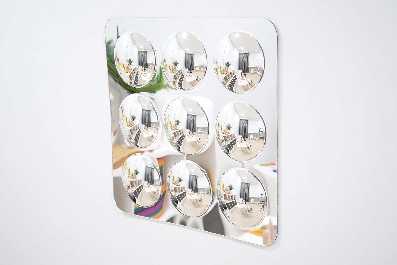 TickiT 72408 Large 9-Domed Acrylic Mirror Panel