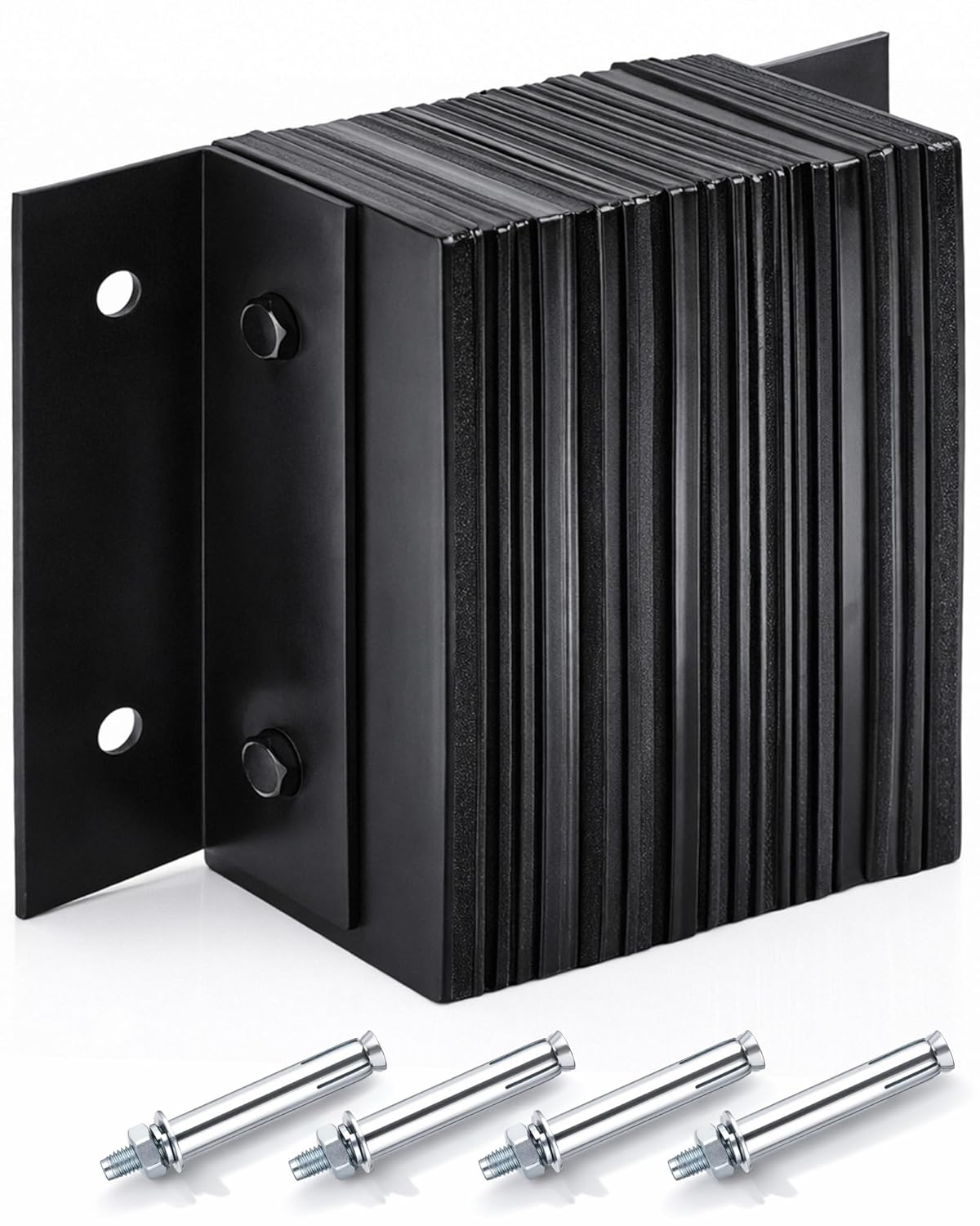 1 Pcs Laminated Rubber Bumper for Truck, Loading Dock Bumpers Equipped with Wedge Anchor Zinc Plated D for Rubber Cushioning Pads at Truck Loading Docks (14''×10''×4.5'')