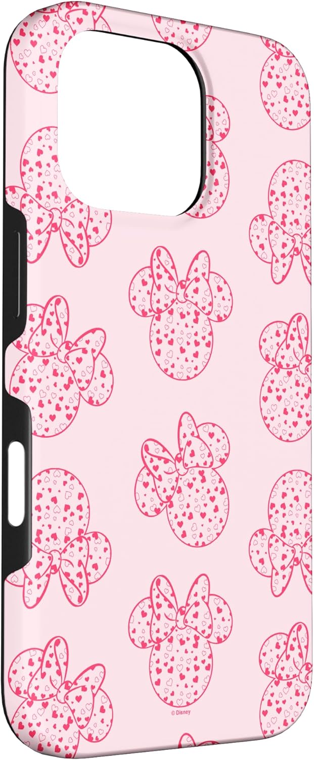Disney Mickey And Friends Minnie Valentine's Day Heart Fill Case for iPhone 16 Pro