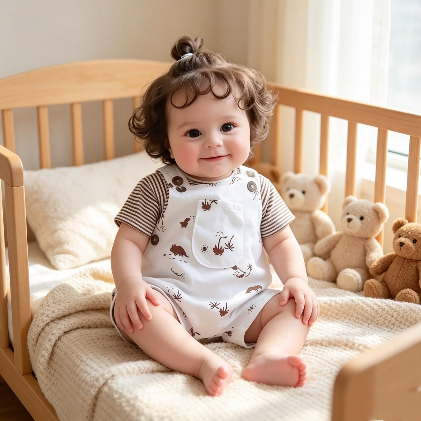 50 cm Realistische sitzende Reborn-Baby-Mädchenpuppe mit weichem Baumwollkörper, Neugeborenenpuppe mit großen wachen Augen, Spielzeug & Sammlergeschenk für Kinder ab 3 Jahren