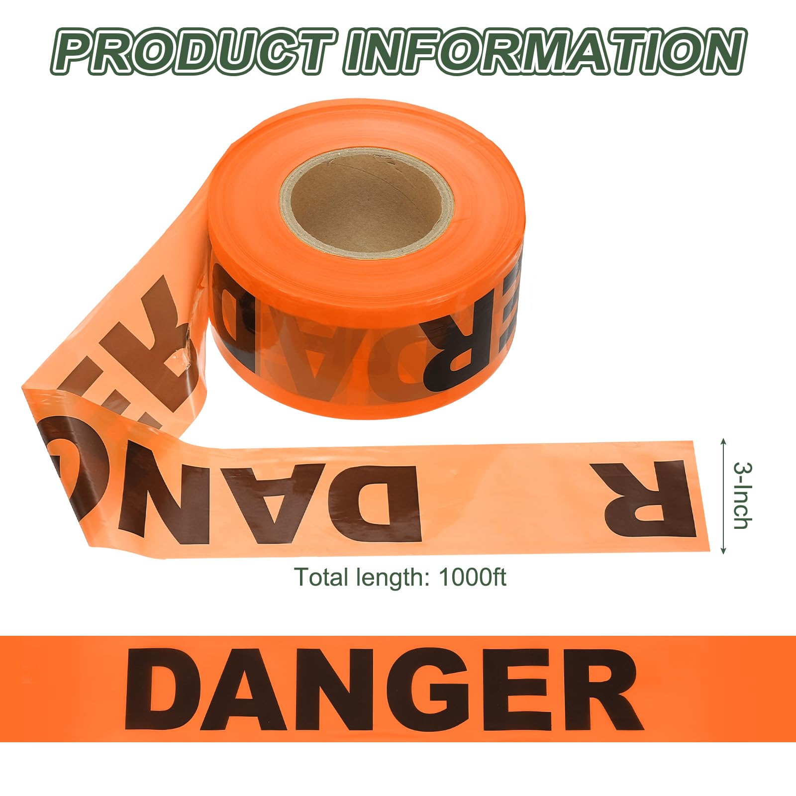 YOKIVE 1000ft x 3" Warning Tape - Image 2