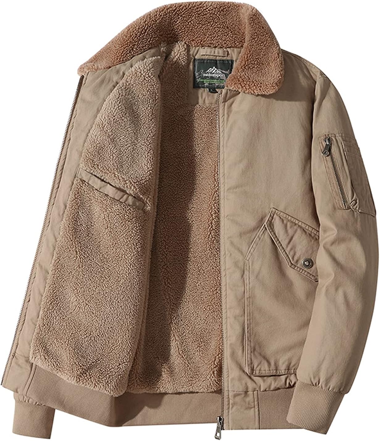 cozy lined bomber jacket