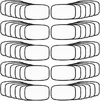 Vista 1 de 60 parches de sublimación, parches en blanco para planchar para manualidades, sombreros, gorras, mochilas, uniformes, rectángulo redondeado