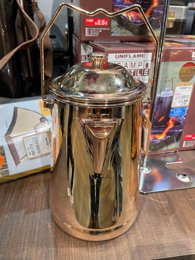 ※値下げ中※限定ユニフレーム キャンプケトルジャンボ　ピンクゴールド 値下げ中※限定ユニフレーム キャンプケトルジャンボ ピンク