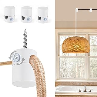 3 Pack Upgrade Ceiling Hooks for Hanging Lights, White Aluminum Swag Hook Super Load, Swag Hooks for Ceiling Light, Modern Hook for Hanging Lighting Fixture,Pendant Lights-Easy to Use