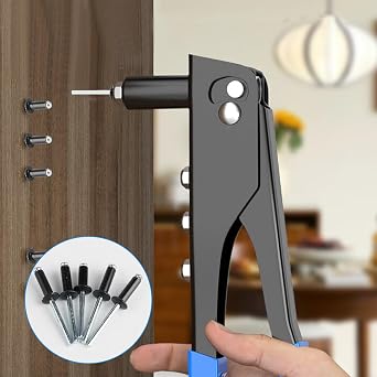 220 Pcs Black Pop Rivets Assortment Kit, Large Flange Rivets, Aluminum Blind Rivetss, 3.2mm 4mm 5mm Pop Blind Rivetss, for Metal, Furniture, Car, Rails and DIY