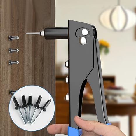 220 Pcs Black Pop Rivets Assortment Kit, Large Flange Rivets, Aluminum Blind Rivetss, 3.2mm 4mm 5mm Pop Blind Rivetss, for Metal, Furniture, Car, Rails and DIY