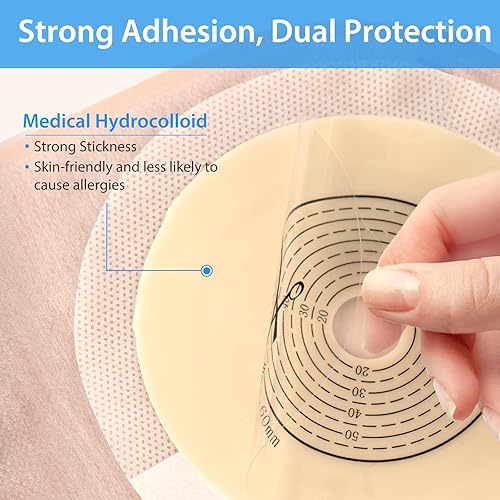 Miniatura 3 de Paquete de 60 bolsas de colostomía para ostomía, bolsas de colostomía de una pieza con cierre de abrazadera para cuidado del estoma de ileostomía,