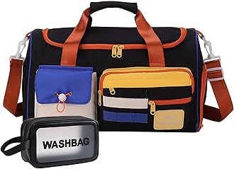 Small Gym Bag for Women, Travel Duffle Bag Carry On Weekender Bag with Shoe Compartment
