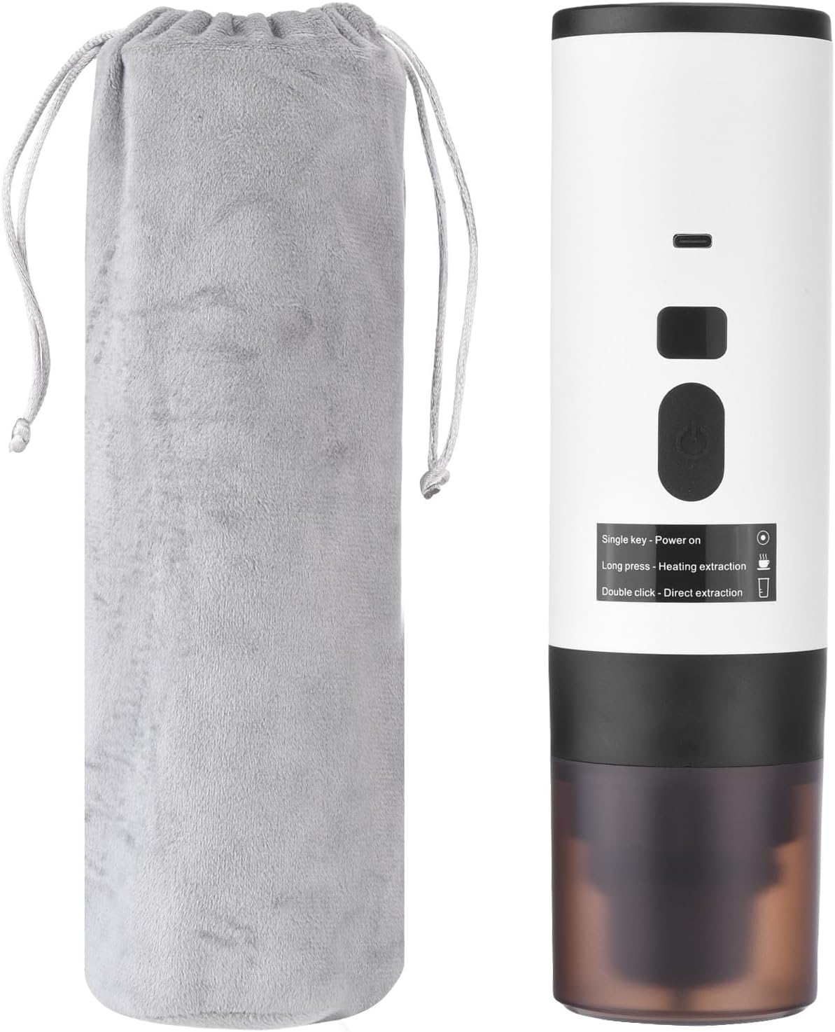 Yosoo Portable Coffee Maker, 3 in 1 Machine with 15Bar Pressure and Digital Display, Compatible with Ground Coffee and Capsules, for Travel Camping Office