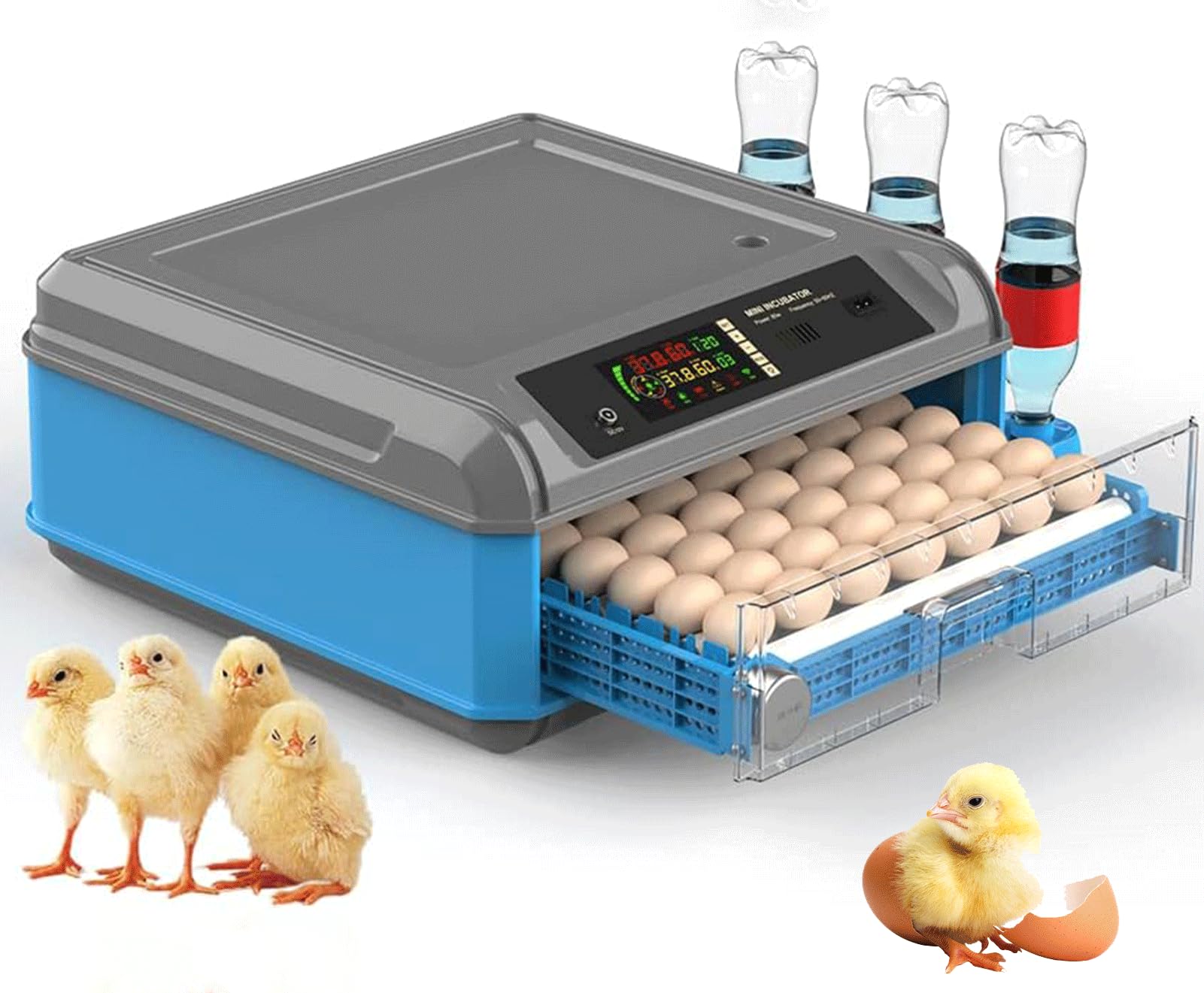 Incubators for Hatching Eggs - Egg Incubator with Automatic Egg Turning and Humidity Control, Automatic Water Adding, Egg Candler, Eggs Incubator for Chicken & Quail (36)