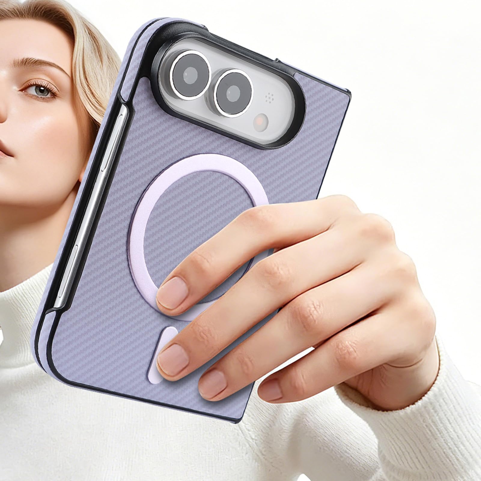 Skórzane etui do iPhone'a Duo, obsługuje bezprzewodowe eleganckie